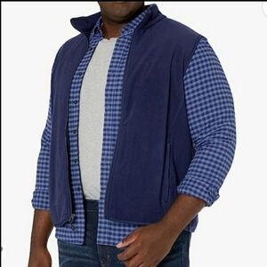 Amazon Essentials Men's Full-Zip Polar Fleece Vest in Navy Size XS